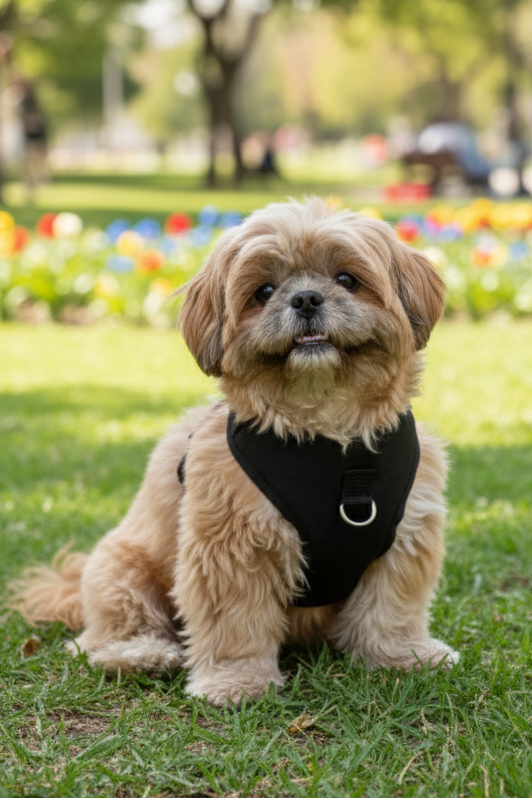 Full cover no pull black dog harness