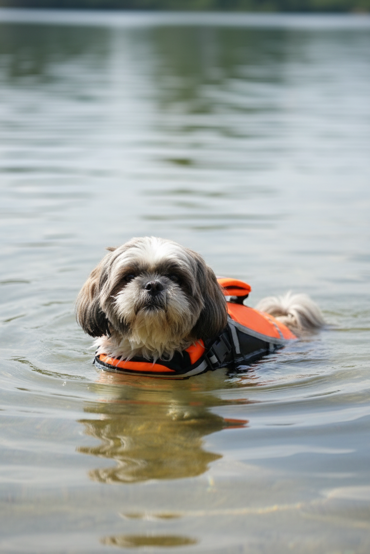 Pet Saver Dog Reflective Stripes Life Vest Jacket for Swimming Boating Surfing
