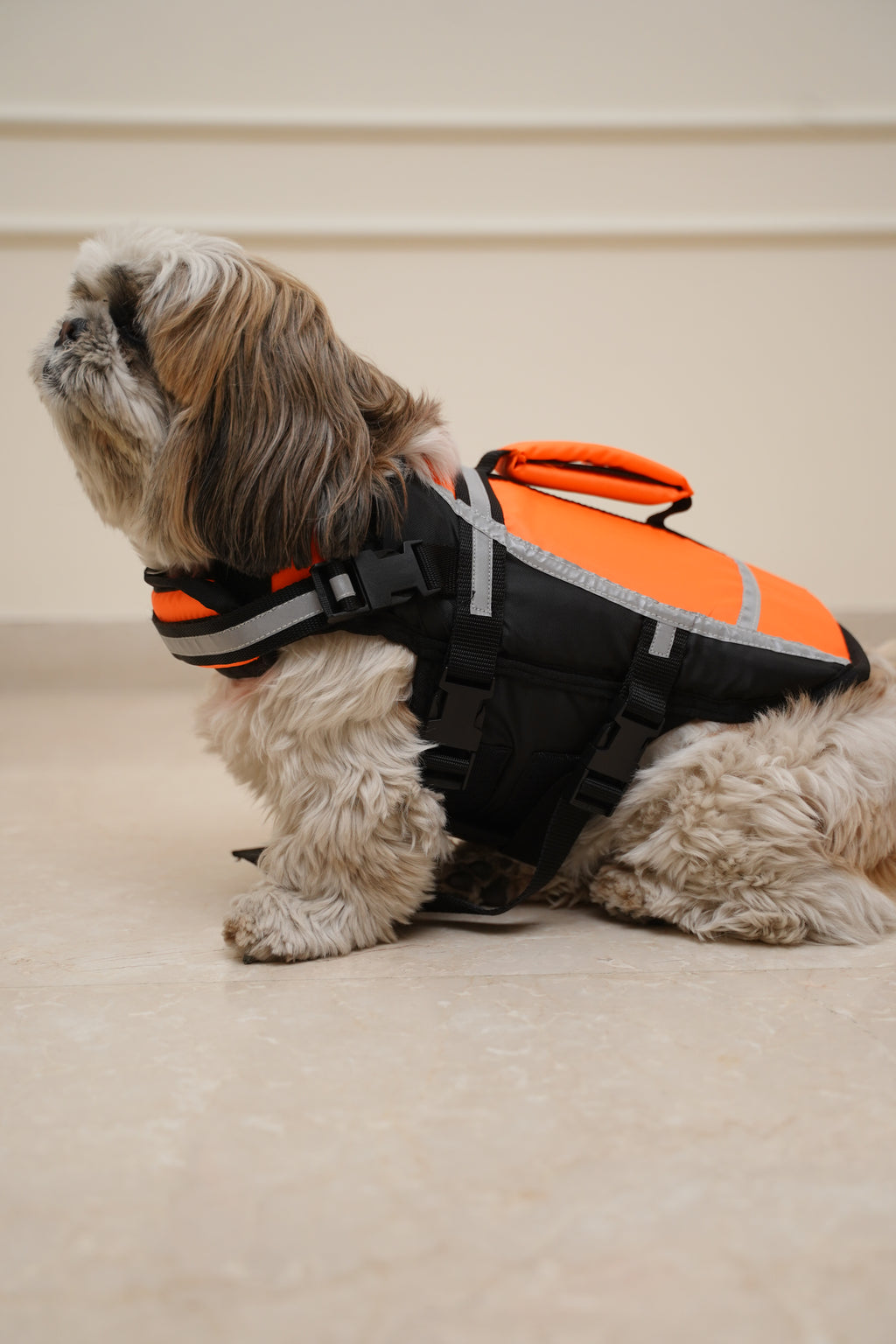 Pet Saver Dog Reflective Stripes Life Vest Jacket for Swimming Boating Surfing