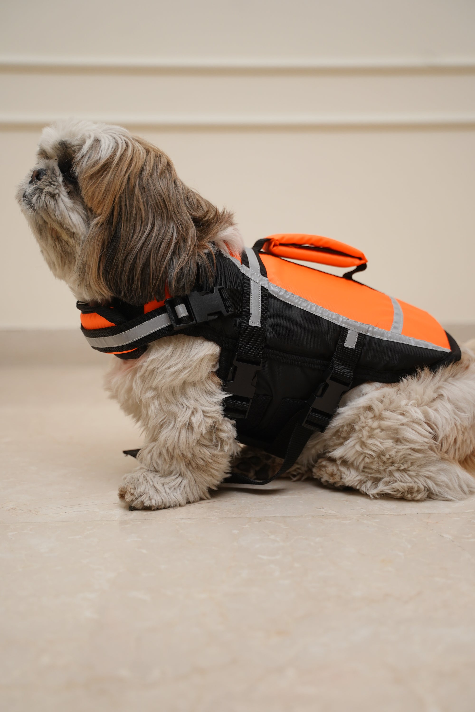 Pet Saver Dog Reflective Stripes Life Vest Jacket for Swimming Boating Surfing